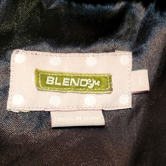 Blendshe cropped black faux fun fur jacket size L - Picture 6 of 11